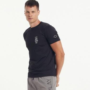 Imagem de Camiseta Replay Bamboo Masculina, Preto, GG