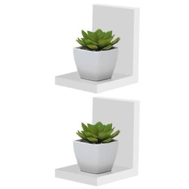 Imagem de Prateleira Buzios 15 x 12 cm Branco - 2 unidades - Mercado das Pratele