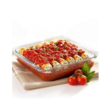 Imagem de Conjunto de Assadeiras em Vidro Nadir Marinex com Tampa Plástica Rosa– 3 Peças