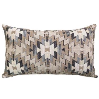 Imagem de Almofada Retangular Jacquard Tripolli 30x50cm Nilo Bege Preta - FASTLA