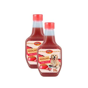 Imagem de Kit 2 Molho Especial para Ração de Cachorro Colosso Sabor Carne 250g