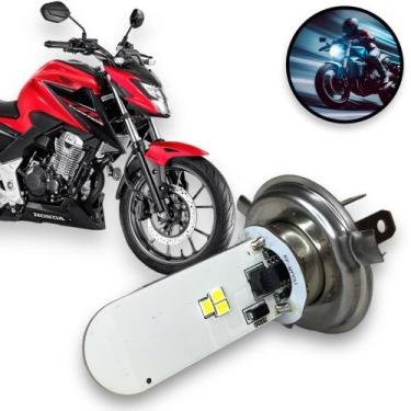Imagem de Lâmpada Led Moto Honda Cb 250 Twister H4 6500k Super Branca - Autovex