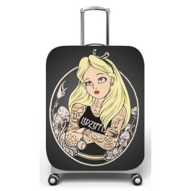 Imagem de Capa para mala de viagem M, medidas max C40x A59 x P27cm Alice Led Zep