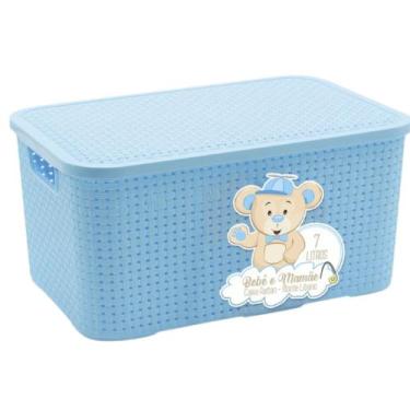 Imagem de Caixa organizadora infantil Rattan - menino e menina - Let Baby Bolsas