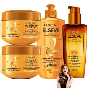 Imagem de Kit Elseve Óleo Extraordinário Nutrição Cabelos Secos Sonhos - L'oreal