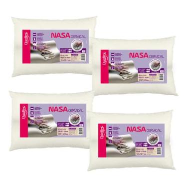 Imagem de Kit de 4 Travesseiros Nasa Cervical - Capa com Zíper - Duoflex