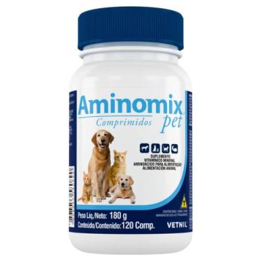 Imagem de Aminomix Pet 120 Comprimidos - Suplemento Vetnil