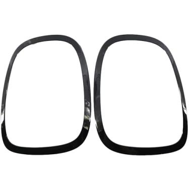 Imagem de RAGBUSCLE Par de guarnição surround de luz traseira esquerda e direita, LH/RH anéis de tampa da lâmpada traseira Decoion, compatível com Mini Cooper & Cooper S F55 F56 F57, preto brilhante, preto