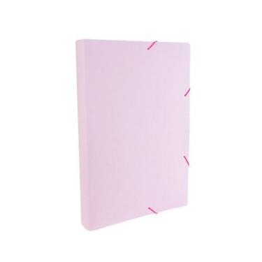 Imagem de Pasta Aba Elástico Ofício Dello Linho 4cm 0249, Rosa Pastel