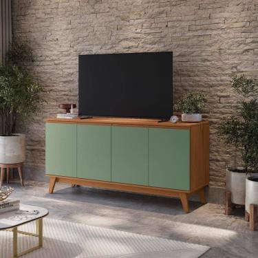 Imagem de Aparador Kappesberg 4 Portas Canela/verde 156cm