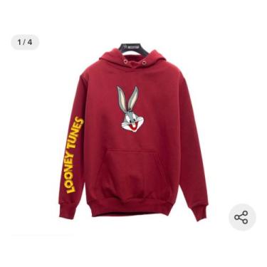 Imagem de Moletom Nextar Pernalonga Baby Blusa Canguru Unissex - SEMPRENALUTA , 