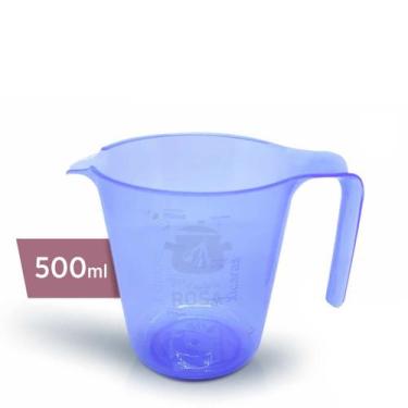 Imagem de Jarra de 500 (Quinhentos) Mililitro AZUL Escrita Injetada Apto ao Micr