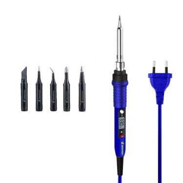 Imagem de Ferro De Solda Digital Regulagem Temperatura Kit De 5 Pontas - ZIMPOR,