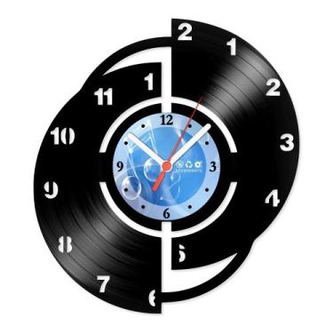 Imagem de Relógio De Parede Disco Vinil Escritório - Números - VEC-014 - Moderna