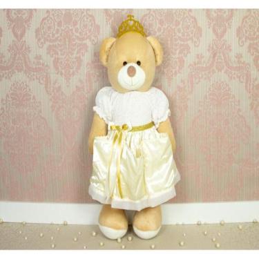 Imagem de Porta fraldas ursa princesa petit com renda - enfeite de porta bebe - 