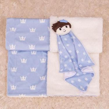 Imagem de Kit Cobertor com Naninha para Bebê 2 pcs - Miguel Baby Enxovais, Princ