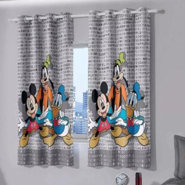 Imagem de Cortina Infantil Quarto 2,60x1,60m - Tecido Premium - Amigos Do Mickey