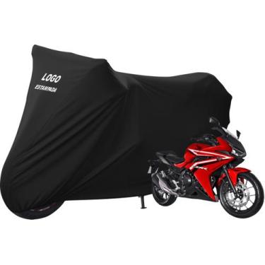 Imagem de Capa Protetora Para Cobrir Moto Honda CBR 500 R De Luxo - Mz, Preta