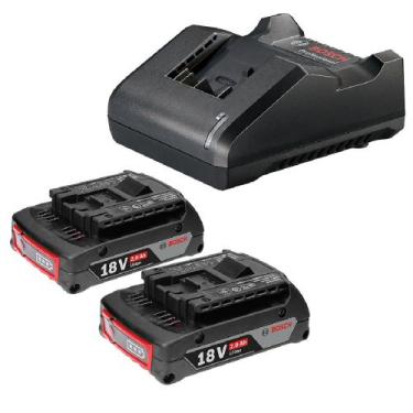 Imagem de Kit de 2 Baterias GBA 18V 2Ah + Carregador de baterias Bosch GAL 18V-2
