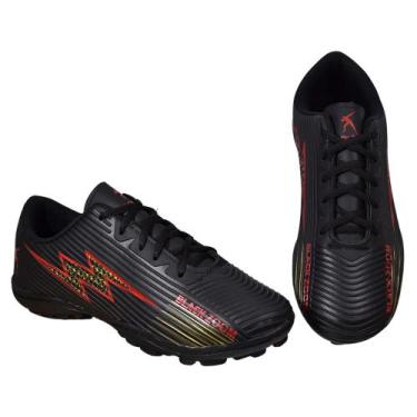 Imagem de Chuteira society Masculino Treino Escolar 34 ao 43 Profissional - blac