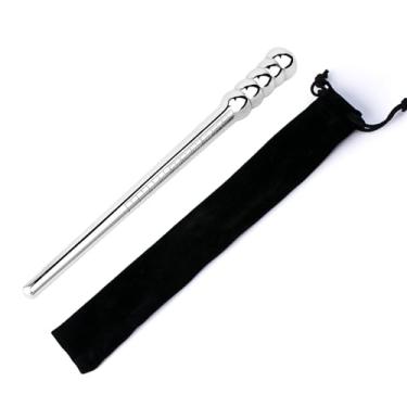 Imagem de Bastão de olho de cavalo oco de aço inoxidável, toque polido e quatro tamanhos de largura, incluindo contas - Brinquedo íntimo discreto e seguro (GG)