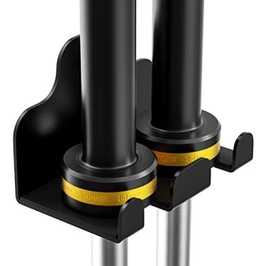 Imagem de JNIHEEP Suporte De Barra, Suporte De Parede Para Barra De Ginástica De Garagem Com 2 Suportes De Barra Para Pendurar Halteres Olímpicos, Barras De Ondulação, Correntes, Faixa De Resistência E Ect, Com