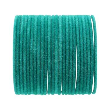 Imagem de Efulgenz Conjunto de pulseiras indianas Bollywood simples de metal veludo, bijuterias para mulheres, 2-2, Cobre, Sem Pedra Preciosa