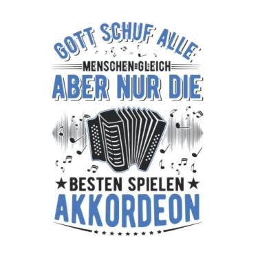 Imagem de Akkordeon Notizbuch: Akkordeon Gott Ziehharmonika Akkordeonist / 6x9 Zoll / 120 linierte Seiten