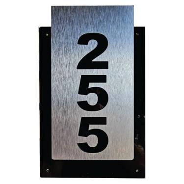 Imagem de Número Residencial Personalizado em Alumínio P, M, G, GG Escolha as Cores Pronto para Instalar (SEM KIT PROLONGADOR INOX, EXTRA GRANDE (GG))
