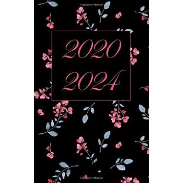 Imagem de 2020-2024: Five year planner 5 x 8" small pocket size : 60 month calendar with holidays (Jan 2020 - Dec 2024) : flower winter 1 (5 year planner)