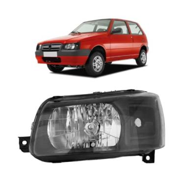 Imagem de Farol Uno 2004 ate 2013 Mascara Negra Lado Esquerdo