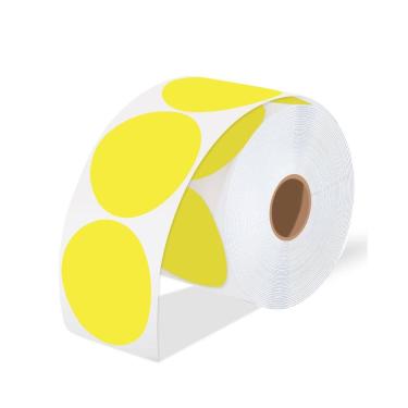 Imagem de Etiquetas adesivas térmicas iEager Circle 7,62 cm Yellow 500 Labels