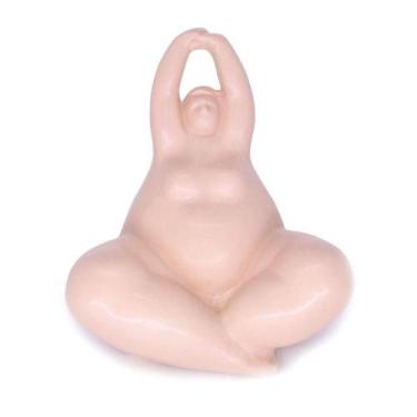 Imagem de Enfeite Decorativo Yoga Rosa Em Cerâmica Estilo Nórdico 16,8 Cm F04 - 