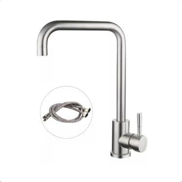 Imagem de Torneira Inox Escovado de Cozinha Monocomando Mesa Estilo Deca Docol