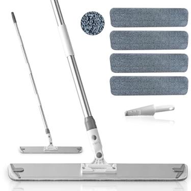 Imagem de LJGG Esfregonas De Microfibra Para Limpeza De Pisos, Esfregona De Limpeza De Rodapé De 24 Polegadas, Esfregona Plana Para Piso Laminado De Madeira, Piso Duro De Vinil, Esfregona De Banheiro E Cozinh