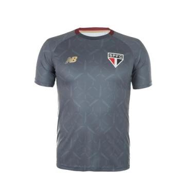 Imagem de Camisa São Paulo New Balance Treino 2025 Cinza - Masculino, G, Cinza