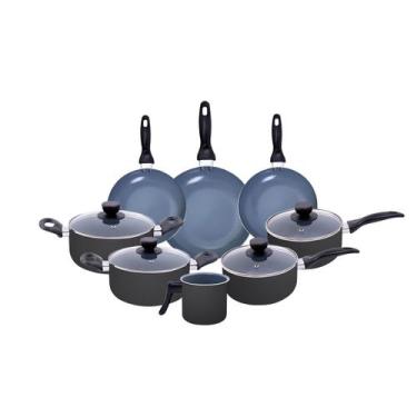 Imagem de jogo de panelas 8 pçs antiaderentes de cerâmica e alumínio - oikos, U,