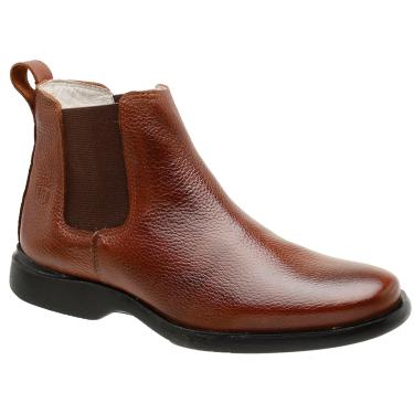 Imagem de Botina Masculina Malbork Em Couro Conhaque Solado Amazonas 23776C  masculino