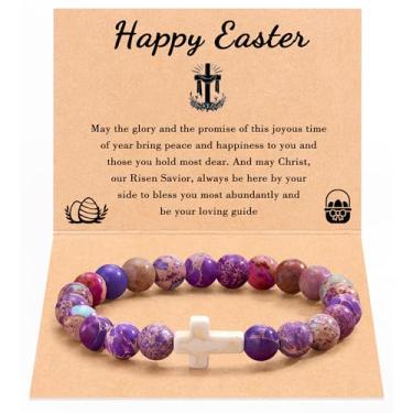 Imagem de Tarsus Presentes de Páscoa para mulheres, pulseiras cruzadas cristãs para mulheres e adultos, average, Pedra, Sem Pedra Preciosa