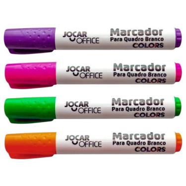 Imagem de Caneta Pincel Marcador Para Quadro Branco Com 4 Cores - Jocar Office