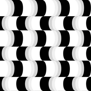 Imagem de Papel De Parede 10m Autoadesivo Lavável Onda Preto Branco