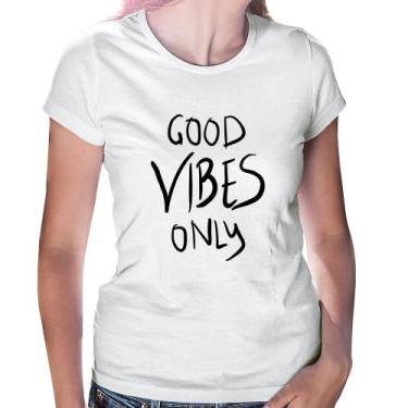 Imagem de Baby Look Good Vibes Only - Foca na Moda, Branco, M