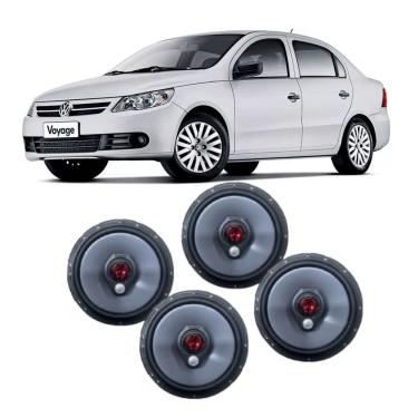 Imagem de Kit 4 Alto Falante Voyage G5 G6 Dianteira Traseira 6" 200W