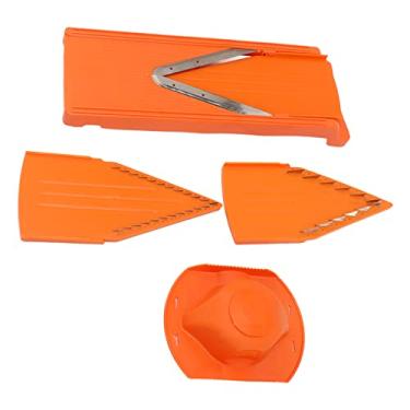 Imagem de V lâmina mandoline cortador vegetal manual com protetor de mão Frame grande design para cozinhas familiares ABS plástico e aço inoxidável Material