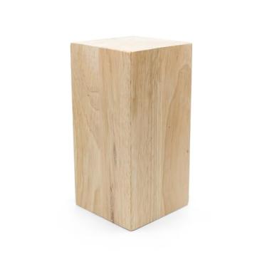 Imagem de Blocos de Madeira Inacabados Da Sustainable Things – Blocos de Madeira 4X4X8 para Artesanato e Decoração – Blocos de Madeira Sólida para Bricolage, Decoração de Casa, Suporte para (, Inacabado)