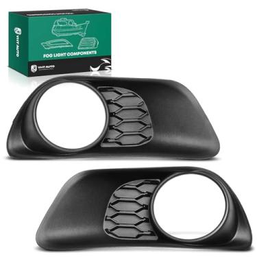 Imagem de YHTAUTO Capa de farol de neblina com orifício de luz para Dodge Grand Caravan 2011-2020, Ram C/V 2012-2015, capa de acabamento da lâmpada do para-choque dianteiro moldura do farol de neblina motorista