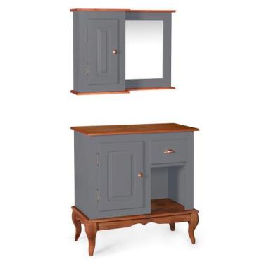 Imagem de Gabinete para Banheiro e Armário Espelheira Dália 3064 Linz Móveis, Ci