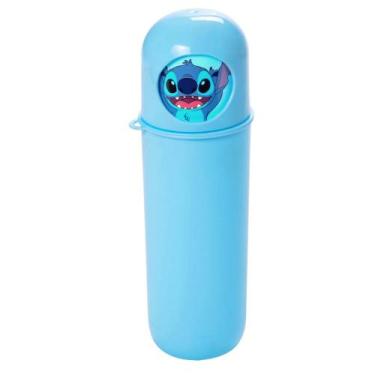 Imagem de Tubo Giratório Infantil Stitch p/ Escola Pasta Itens Higiene - Plasúti