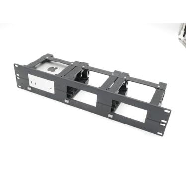 Imagem de Suporte em rack thingsNrack para 3 peças Apple Mac Mini M4 com botão liga/desliga remoto sem chaves