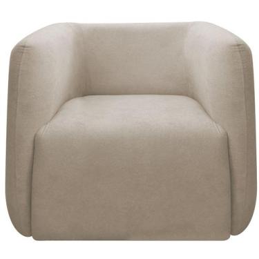 Imagem de Poltrona para Sala e Escritório Decorativa Maliva - Konfort, Veludo Be